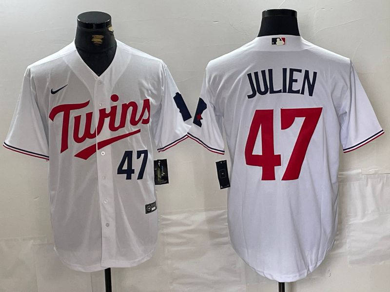 Men Minnesota Twins #47 Julien White 2024 Nike Game MLB Jersey style 3